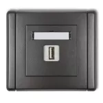 FLEXI Gniazdo pojedyncze USB A-A 2.0 grafitowy