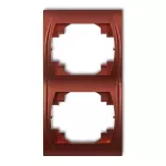 LOGO Ramka pionowa podwójna brązowy metalik