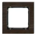 DECO Ramka uniwersalna pojedyncza - efekt drewna (ramka wenge; spód czarny)
