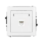 DECO Mechanizm gniazda komputerowego pojedynczego 1xRJ45, kat. 5e, 8-stykowy biały mat