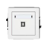 DECO Mechanizm gniazda pojedynczego USB A-B 2.0 biały mat