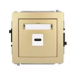 DECO Mechanizm gniazda pojedynczego 1xUSB C-C złoty