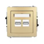 DECO Mechanizm ładowarki USB podwójnej 2xUSB A, 15,5W max., 5V, 3.1A złoty