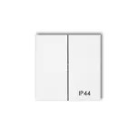 Klawisze podwójne do łączników IP 44 ICON, MINI (komplet dwóch klawiszy) biały mat