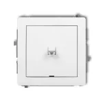 DECO Mechanizm łącznika krzyżowego w stylu amerykańskim (jeden klawisz, bez piktogramu) biały mat