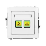 DECO Mechanizm gniazda światłowodowego/optycznego podwójnego biały mat