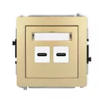 DECO Mechanizm ładowarki USB podwójnej 2xUSB C, 20W max. złoty