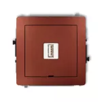DECO Mechanizm ładowarki USB pojedynczej USB A, 10W max., 5V, 2A, bez pola opisowego brązowy metalik