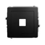 DECO Mechanizm gniazda multimedialnego pojedynczego bez modułu, bez pola opisowego (standard Keystone) czarny mat