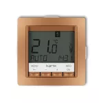 DECO Mechanizm uniwersalnego elektronicznego tygodniowego regulatora temperatury (podświetlenie białe), złoty metalik