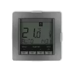 DECO Mechanizm uniwersalnego elektronicznego tygodniowego regulatora temperatury (podświetlenie niebieskie), grafitowy