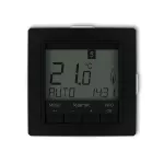 DECO Mechanizm uniwersalnego elektronicznego tygodniowego regulatora temperatury (podświetlenie białe), czarny mat