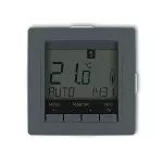 DECO Mechanizm uniwersalnego elektronicznego tygodniowego regulatora temperatury (podświetlenie niebieskie), grafitowy mat