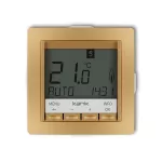 DECO Mechanizm uniwersalnego elektronicznego tygodniowego regulatora temperatury (podświetlenie białe), złoty