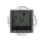 ICON Mechanizm uniwersalnego elektronicznego tygodniowego regulatora temperatury (podświetlenie niebieskie), grafitowy