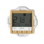 ICON Mechanizm uniwersalnego elektronicznego tygodniowego regulatora temperatury (podświetlenie niebieskie), złoty