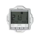 MINI Mechanizm uniwersalnego elektronicznego tygodniowego regulatora temperatury (podświetlenie niebieskie), srebrny metalik