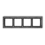 DECO Ramka uniwersalna poczwórna - beton (ramka: antracytowa; spód: czarny)
