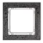 DECO Ramka uniwersalna pojedyncza - beton (ramka: antracytowa; spód: biały)