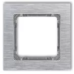 DECO Ramka uniwersalna pojedyncza - aluminium szczotkowane (ramka: srebrna; spód: grafitowy) srebrny