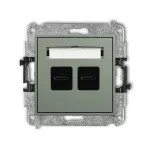 ICON Mechanizm ładowarki USB podwójnej 2xUSB C, 20W max. szałwiowy