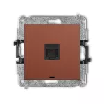 ICON Mechanizm gniazda telefonicznego pojedynczego 1xRJ11, 4-stykowy, beznarzędziowe, bez pola opisowego terakota
