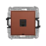 ICON Mechanizm gniazda komputerowego pojedynczego 1xRJ45, kat. 5e, 8-stykowy, bez pola opisowego terakota