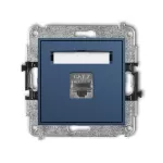 ICON Mechanizm gniazda komputerowego pojedynczego 1xRJ45, kat. 7, ekranowany, 8-stykowy navy blue