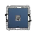 ICON Mechanizm gniazda komputerowego pojedynczego 1xRJ45, kat. 7, ekranowany, 8-stykowy, bez pola opisowego navy blue