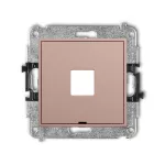 MINI Mechanizm gniazda multimedialnego pojedynczego bez modułu, bez pola opisowego (standard Keystone) łososiowy