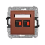 MINI Mechanizm gniazda głośnikowego podwójnego terakota