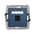 MINI Mechanizm gniazda pojedynczego HDMI 2.0, 4K navy blue