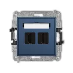 MINI Mechanizm gniazda podwójnego HDMI 2.0, 4K navy blue