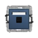 MINI Mechanizm gniazda pojedynczego 1xUSB C-C navy blue