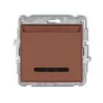 MINI Mechanizm łącznika hotelowego podwójnego (podświetlenie niebieskie) terakota