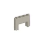 Zaślepka z wpustem do korytka 25x15 mm do puszki natynkowej pojedynczej PUK-1 / PUZ-1 taupe