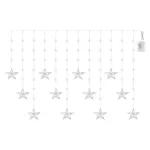 Świąteczna girlanda LED – gwiazdki, 170 x 85 cm, 3 baterie AA, IP44. zimna biała, timer