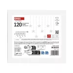 Świąteczna girlanda LED – gwiazdki, 170 x 85 cm, 3 baterie AA, IP44. zimna biała, timer