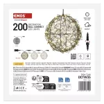 Dekoracje - łączone kule LED – 200 LED, do użytku na zewnątrz i wewnątrz, WW