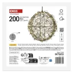 Dekoracje - kula, 200 LED, 20 cm, ciepła biel, IP44