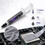 Qoltec Profesjonalna pasta termoprzewodząca 11 W/m-K | 2g | Szara