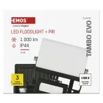 Naświetlacz LED TAMBO EVO z czujnikiem PIR, 10 W, 1000 lm, IP65, czarny