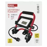 Naświetlacz LED ELION 20W, czerwony-czarny, IP65, 3000 lm, neutralna biel
