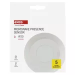 Mikrofalowy czujnik obecności IP20 24GHZ 2000W biały