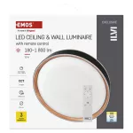 Oprawa LED do montażu natynkowego ILVI, okrągła 30 W, regulacja jasności + CCT, czarna +