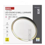 Oprawa LED nawierzchniowa ILVI, okrągła 30 W, regulacja jasności + CCT, czarna + szampańs