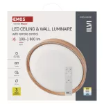 Oprawa LED nawierzchniowa ILVI, okrągła 30 W, regulacja jasności + CCT, drewno
