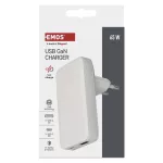 Zasilacz sieciowy USB GaN PD 65W, AC + kabel