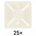 Uchwyt opaski kablowej samoprzylepny 3M 30×30, biały, 25 szt