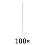 Opaska zaciskowa 100×2,5, biała, 100 szt